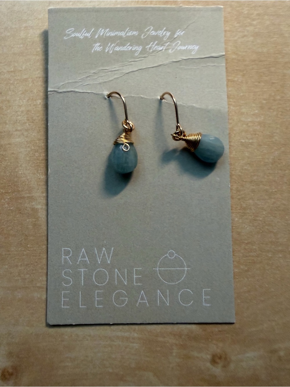 Raw Aquamarine Earrings - New